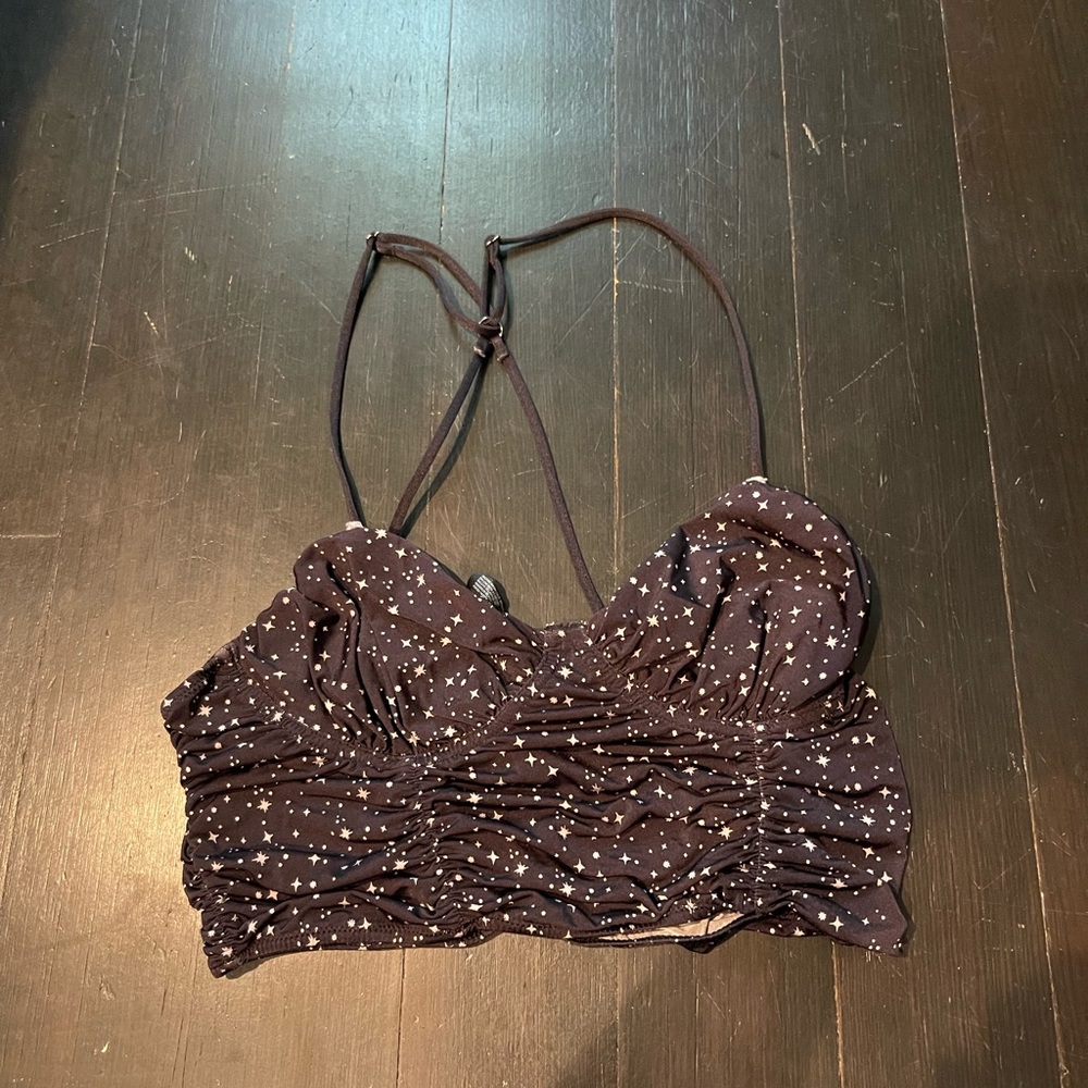 Urban Outfitters Black Starry Crop Top